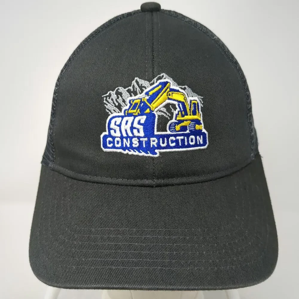Port Authority Baseball Cap Gray One Size SRS Construction Excavator Mesh Hat